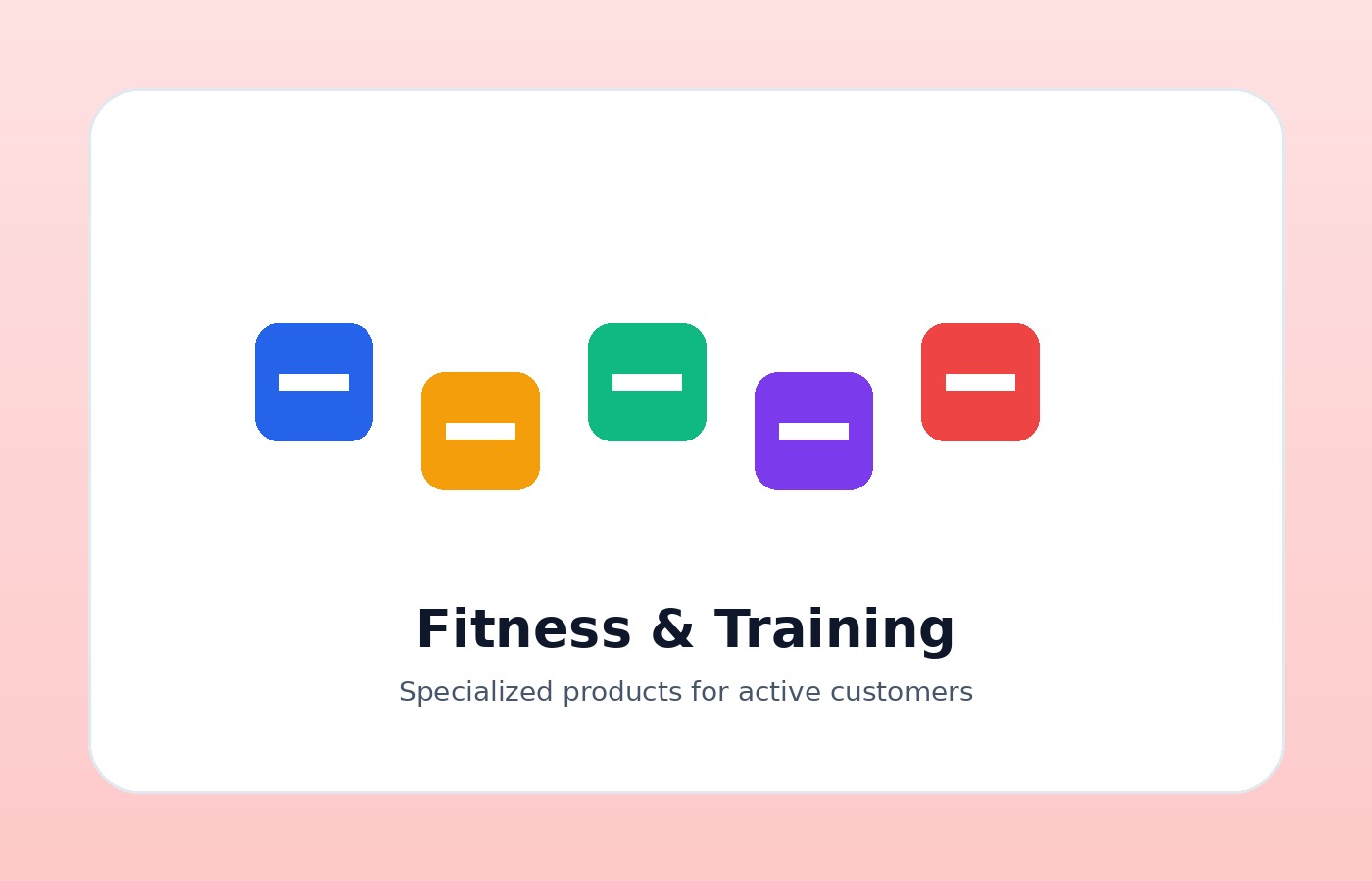Fitness and training products