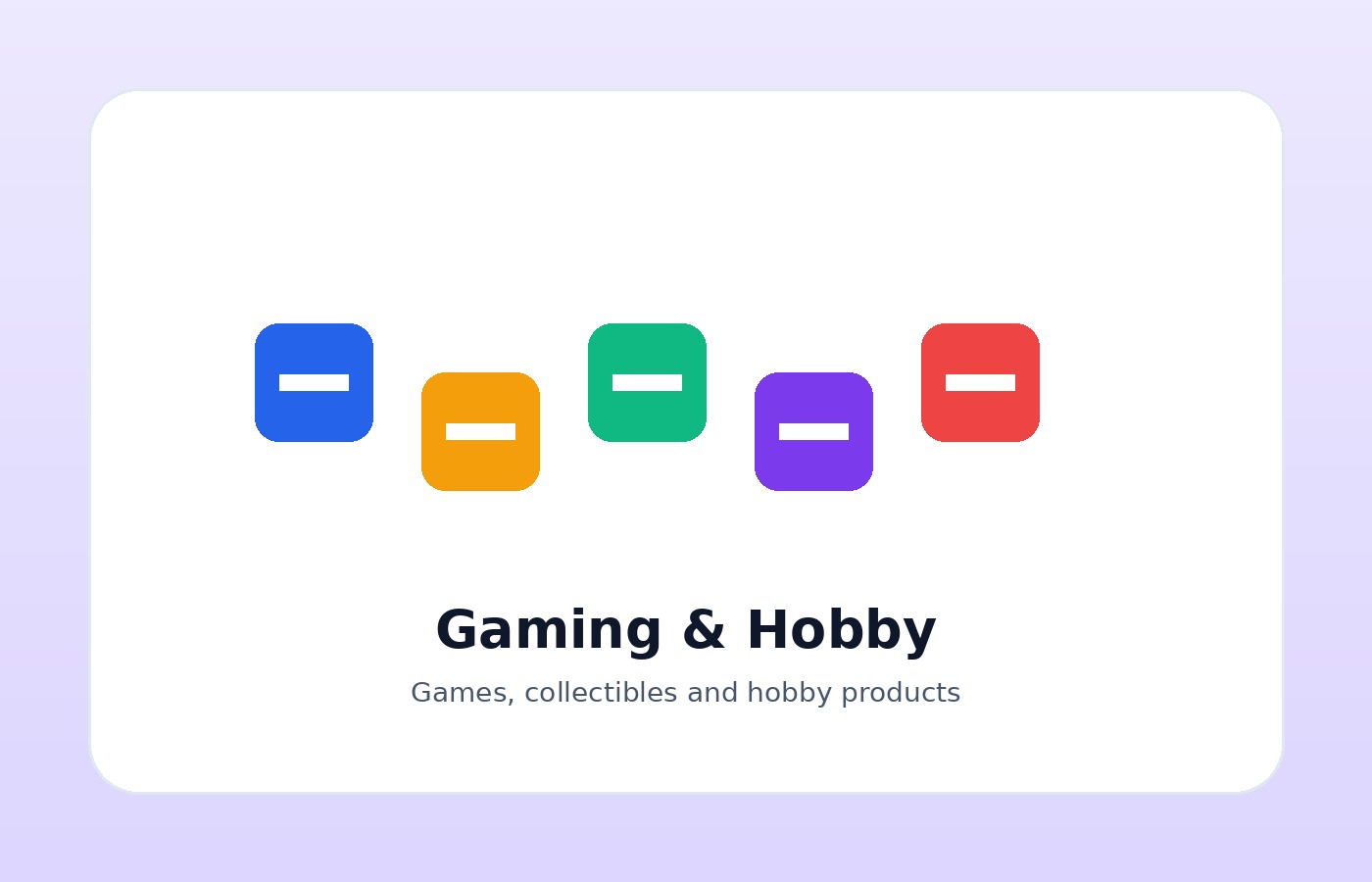 Gaming and hobby products